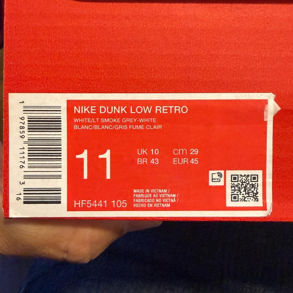 Nike Dunk low gray fog size 11 - Picture 6 of 7